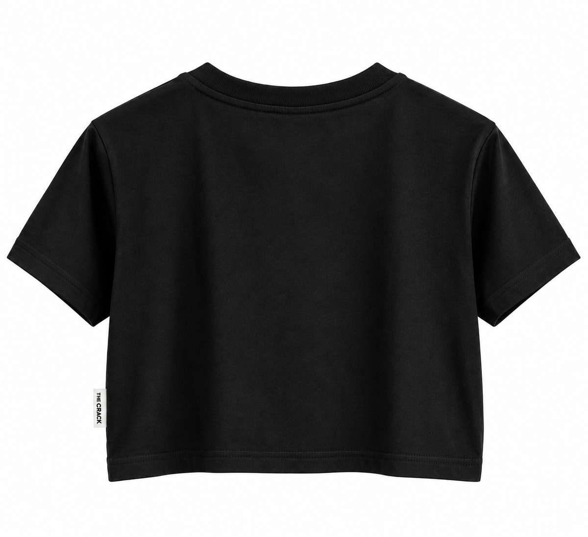 Crop Top mujer THE CRACK negro, vista posterior