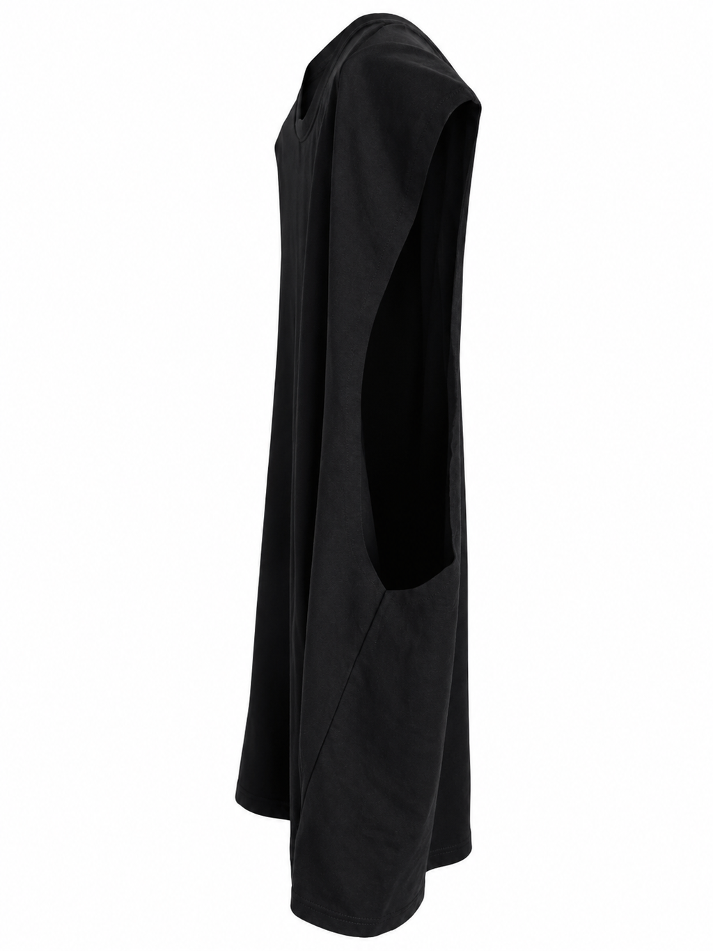 Musculosa hombre THE CRACK negra, vista lateral
