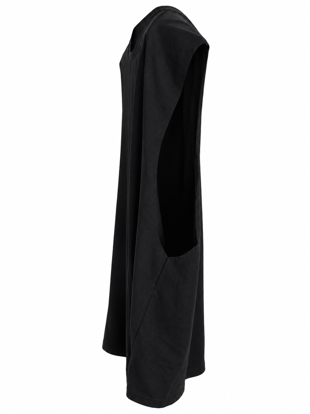 Musculosa hombre THE CRACK negra, vista lateral